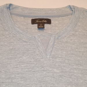 Tasso Elba split crewneck sterling heather
